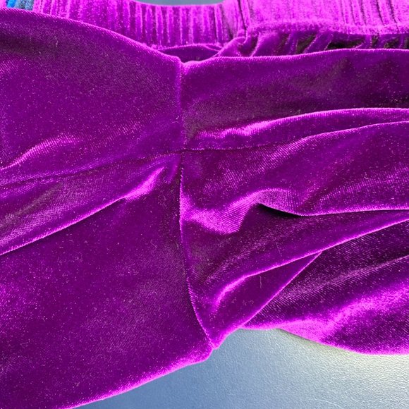Aviator Nation Kid's Classic Velvet Sweatpants in Purple - Picture 8 of 12